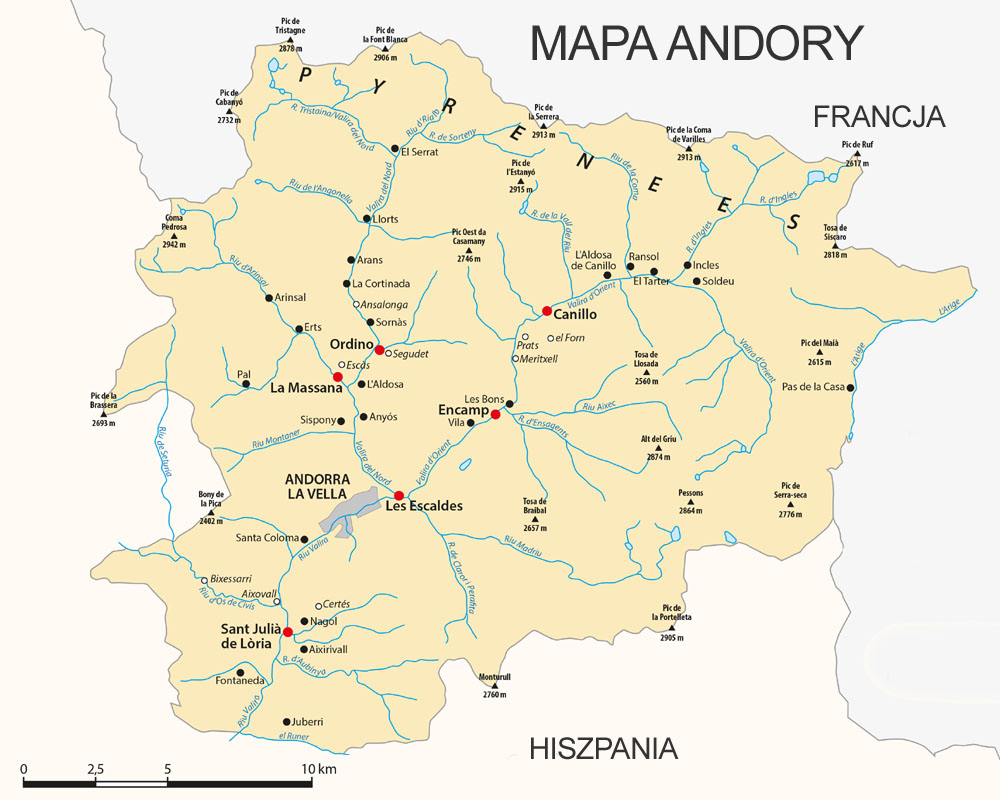 Mapa Andory