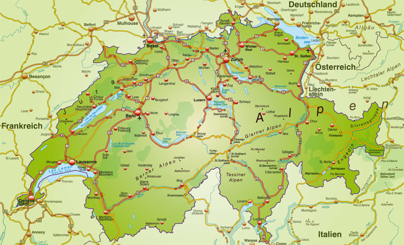 Szwajcaria Mapa Flaga Stolica Miasta Waluta Turystyka Szwajcaria Mapa Flaga Stolica Miasta Waluta Turystyka