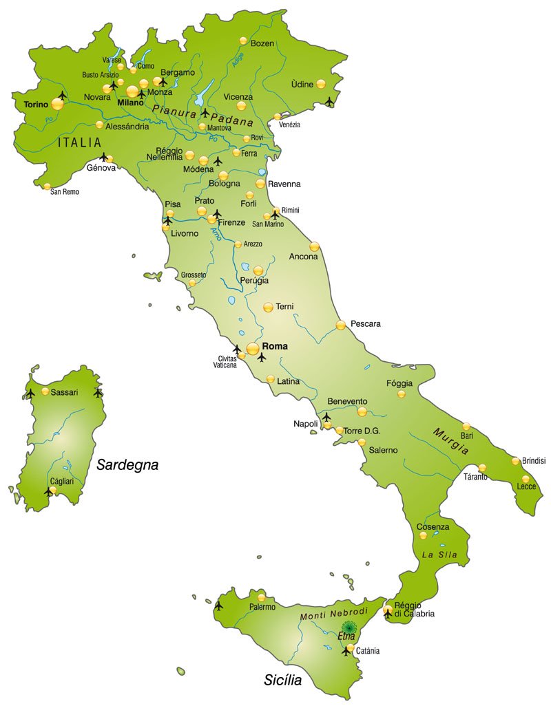 Mapa - Włochy